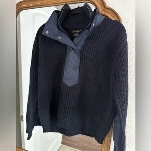 Tilley Technical Turtleneck Navy Blue, Women’s Size Medium, 100% Merino Wool